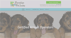 Desktop Screenshot of paradisepetsuites.com
