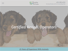 Tablet Screenshot of paradisepetsuites.com